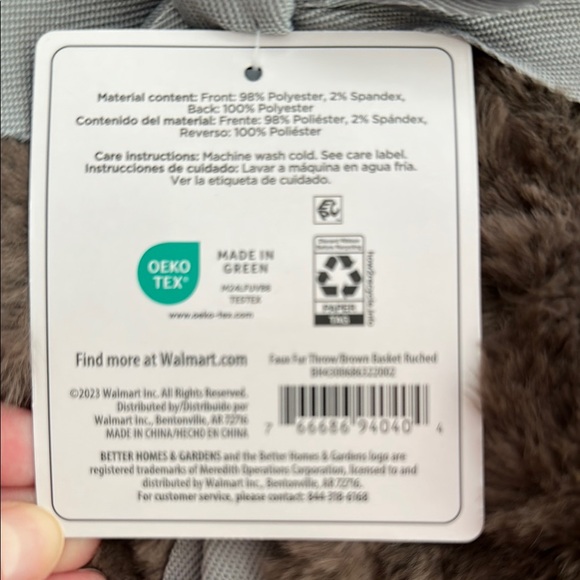 Better Homes And Gardens Faux Fur Throw - Brown - Picture 4 of 4